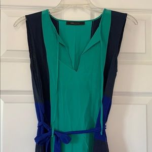 BCBGMaxAzria silk color block dress